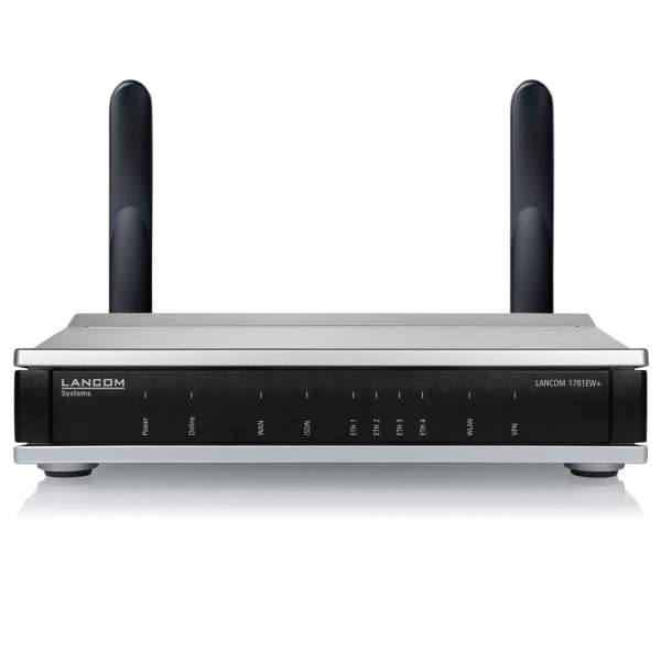 LANCOM - 62046 - 1781EW+ - Wireless Router - ISDN - 4-Port-Switch - GigE - HDLC - PPP - WAN-Ports: 2 - 802.11a/b/g/n - Dual-Band