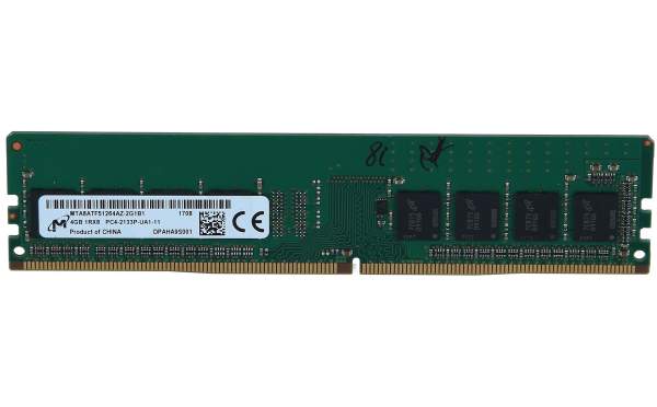 Samsung - MTA8ATF51264AZ-2G1B1 - 4GB UDIMM 1Rx8 DDR4 PC4-17000P 2133MHz (288 Pin) Memory