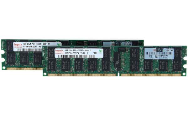 HPE - 408854-B21 - 8GB (2x4GB) 2R PC2-5300 (DDR2-667) RDIMM 8GB DDR2 667MHz Speichermodul
