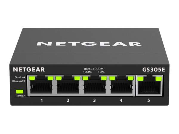 Netgear - GS305E-100PES - Plus GS305E - Switch - Smart - 5 x 10/100/1000