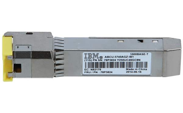 IBM - 78P3824 - SFP (mini-GBIC) transceiver module - GigE - 1000Base-T - RJ-45 - FRU