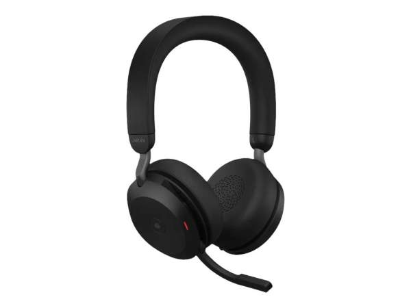Jabra - 27599-989-889 - Evolve2 75 - Headset - on-ear - Bluetooth - wireless - active noise cancelling - USB-C - noise isolating - black - Optimised for UC