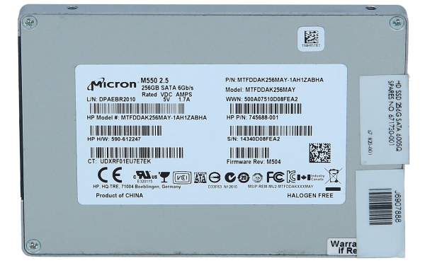 HP - 745688-001 - M550 - 256Gb - 2.5 - SATA3 - SSD
