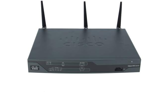 Cisco - CISCO881GW-GN-E-K9 - 881GW - Wi-Fi 4 (802.11n) - Banda singola (2.4 GHz) - Collegamento ethernet LAN - 3G - Nero - Router da tavolo