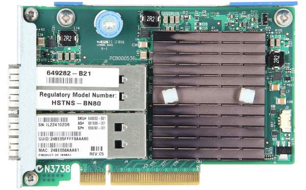 HPE - 649282-B21 - InfiniBand FDR/EN 10/40Gb Dual Port 544FLR-QSFP - Netzwerkkarte - PCI