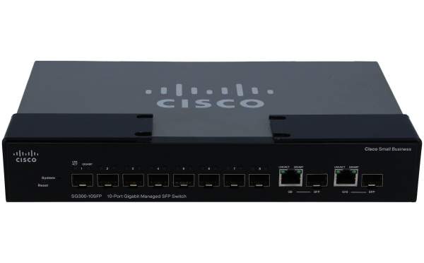 Cisco - SG300-10SFP-K9-EU - SG 300-10 10-port Gigabit Managed SFP Switch (8 SFP + 2 Combo)
