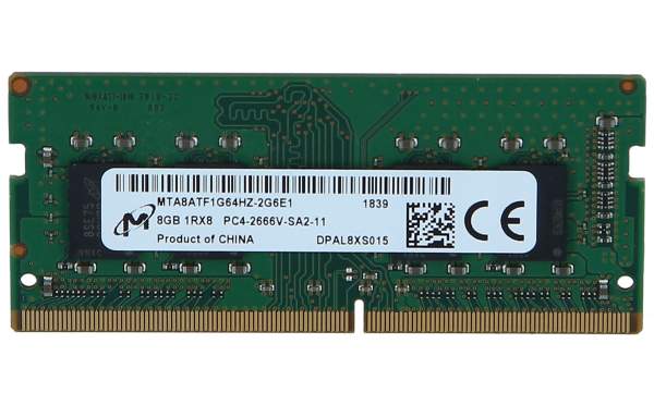 HP - 933284-001 - 8 GB - DDR4 - 260-Pin - 2.666 MHz - SO-DIMM
