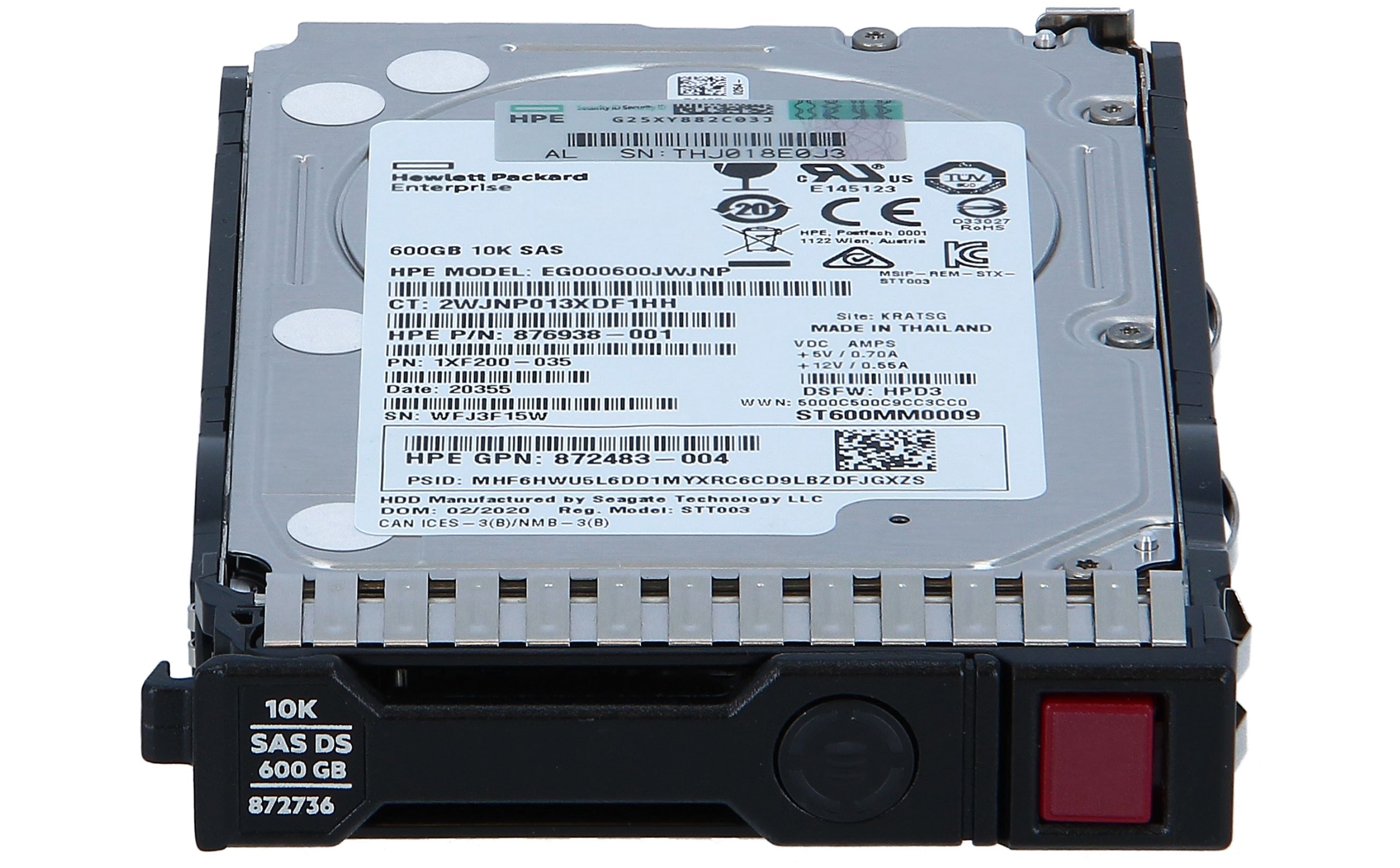 HPE - 872477-B21 - Festplatte - 600 GB - Hot-Swap