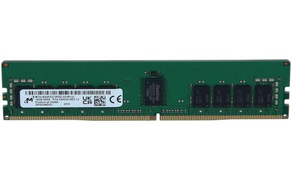Micron - MTA18ASF2G72PDZ-3G2R1 - DDR4 - module - 16 GB - DIMM 288-pin - 3200 MHz / PC4-25600 - CL22 - 1.2 V - registered - ECC