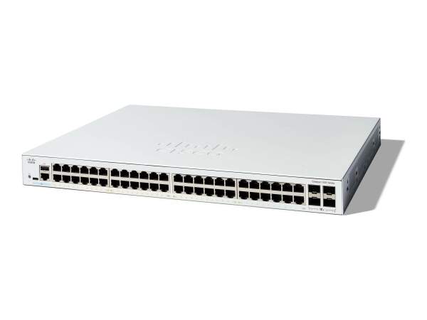 Cisco - C1200-48T-4X - Catalyst 1200 - Switch - L3 - smart - 48 x 10/100/1000Base-T + 4 x 10 Gigabit SFP+ - rack-mountable