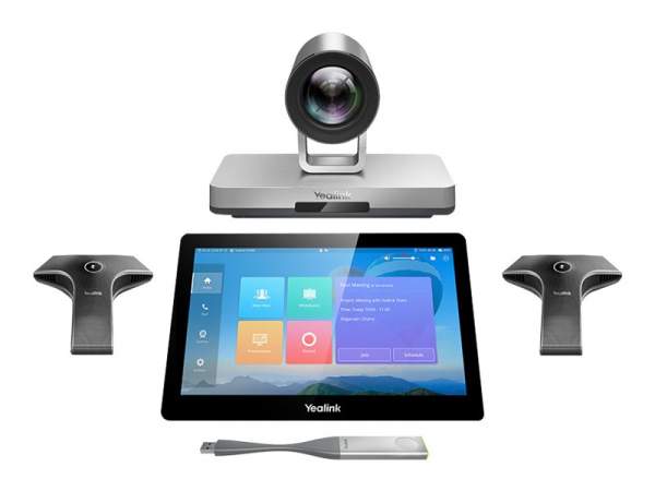 Yealink - VC800-VCM-CTP-WP - VC800 - Video conferencing kit - Space Silver - with 2 x Yealink Array Microphone VCM34 - Collaboration Touch Panel CTP20 - WPP20 Wireless Presentation Pod - Remote Control VCR11 and WF50 Wi-Fi USB Dongle
