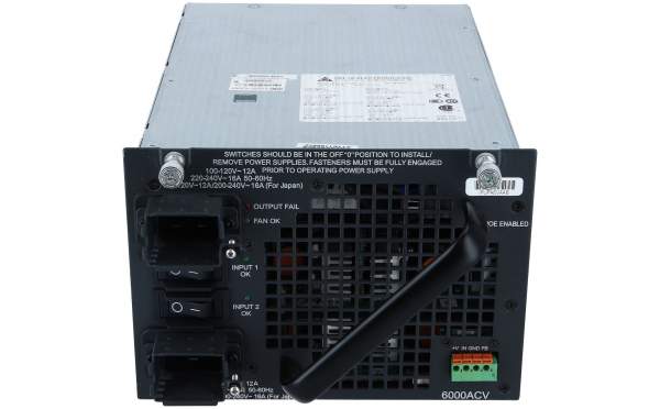Cisco - PWR-C45-6000ACV= - Catalyst 4500 6000W AC dual input Power Supply (Data + PoE)