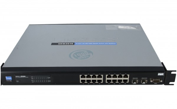 Cisco - SRW2016-EU - 16-Port 10/100/1000 Gigabit Switch with WebView