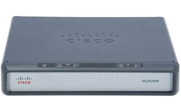 Cisco - VG202XM - VG202XM - SNMP - DHCP - 802.1x RADIUS - 10/100Base-T(X) - 1,35 kg - 223,8 x 206,5 x 45,2 mm