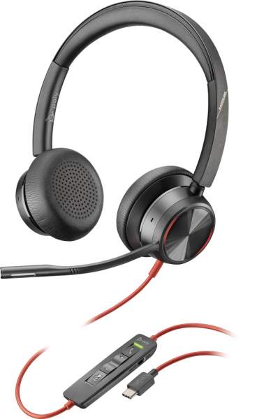 Poly - 214407-01 - Blackwire 8225 - Headset - on-ear - wired - active noise cancelling - USB-C