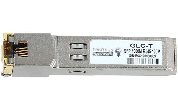 Tonitrus - GLC-T-C - SFP (mini-GBIC) transceiver module - GigE - 1000Base-T - RJ-45 - bis zu 100 m -