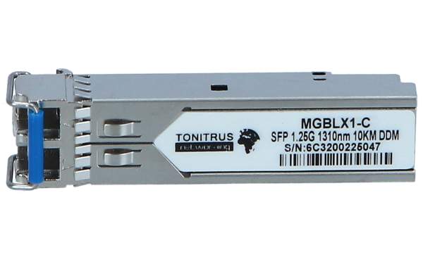 Tonitrus - MGBLX1-C - Small Business MGBLX1 - SFP (mini-GBIC) transceiver module - GigE - 1000Base-LX - LC single-mode - up to 10 km - 1310 nm - Cisco compatible