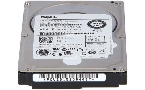 DELL - 740Y7 - DELL 300GB 10K 6G 2.5IN SAS HDD