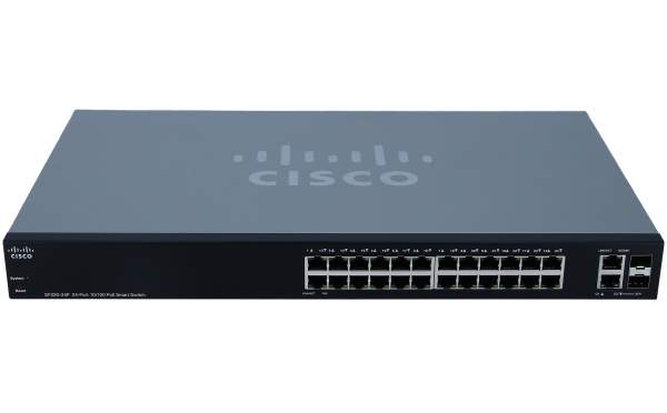 Cisco - SF220-24P-K9-EU - Small Business Smart Plus SF220-24P - Switch - 100 Mbps - 24-Port - Ra