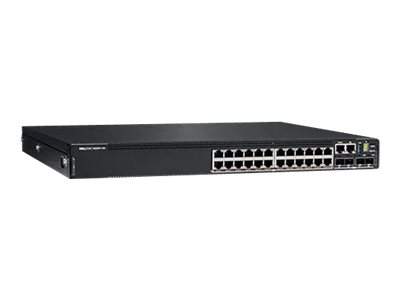 Dell - 210-ASPU - PowerSwitch N3224P-ON - Switch - L3 - Managed - 24 x 10/100/1000 (PoE+) + 4 x 10 Gigabit SFP+ + 2 x 100 Gigabit QSFP28 - front to back airflow - rack-mountable - PoE++
