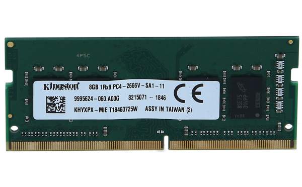 Kingston - KHYXPX-MIE - 8GB DDR4 2666 SODIMM 1Rx8 CL19 PC4-21300 1.2V 260-PIN