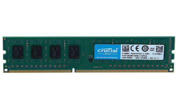 Crucial - CT51264BD160B - DDR3L - module - 4 GB - DIMM 240-pin - 1600 MHz / PC3-12800 - CL11 - 1.35