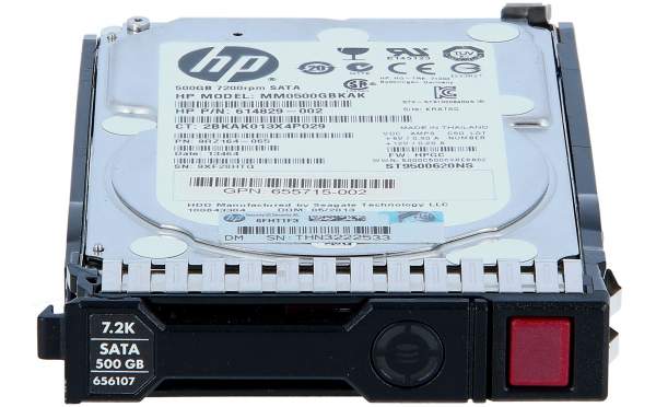 HPE - 614829-002 - 614829-002 HP 500GB 7.2K 6G MDL SFF SATA SC HDD - Festplatte - Serial ATA