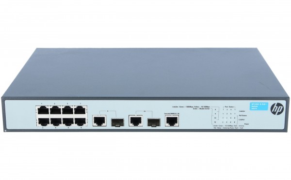 HPE - JG537A - 1910-8 -PoE+ - Gestito - Fast Ethernet (10/100) - Supporto Power over Ethernet (PoE) - Montaggio rack