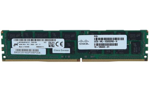 Cisco - UCS-ML-X32G2RS-H - UCS-ML-X32G2RS-H - 32 GB - 1 x 32 GB - DDR4 - 2666 MHz - 288-pin DIMM