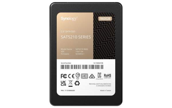 Synology - SAT5210-960G - SAT5210 - SSD - 960 GB - internal - 2.5" - SATA 6Gb/s