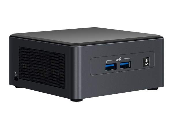 Intel - BNUC11TNHI30002 - Next Unit of Computing Kit 11 Pro Kit - NUC11TNHi3 - Barebone - mini PC - 1 x Core i3 1115G4 / 3 GHz - RAM 0 GB - UHD Graphics - GigE 2.5 - GigE - WLAN: 802.11a/b/g/n/ac/ax - Bluetooth 5.1