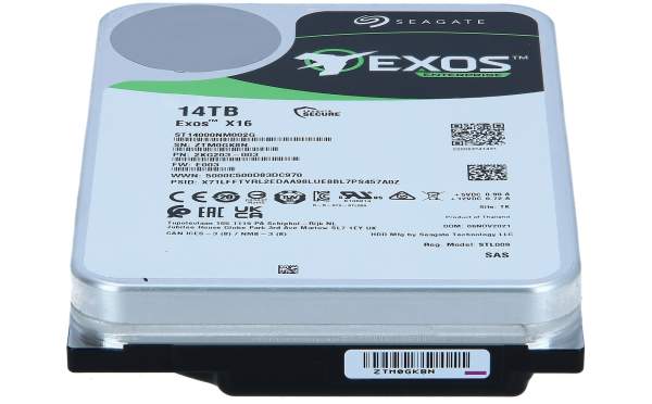Seagate Technology - ST14000NM002G - Hard drive - 14 TB - internal - SAS 12Gb/s - 7200 rpm - buffer: 256 MB