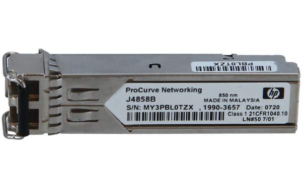 HPE - J4858B - SFP (mini-GBIC) transceiver module - GigE - 1000Base-SX - LC multi-mode - up to 550 m - 850 nm