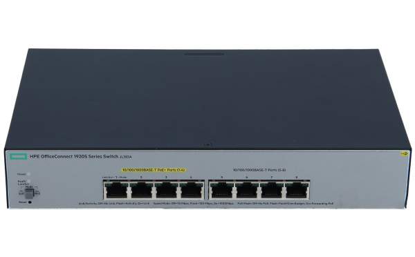 HPE - JL383A - OfficeConnect 1920S 8G PPoE+ 65W - Switch - 1.000 Mbps - 8-Port 1 HE - Rack-Modul