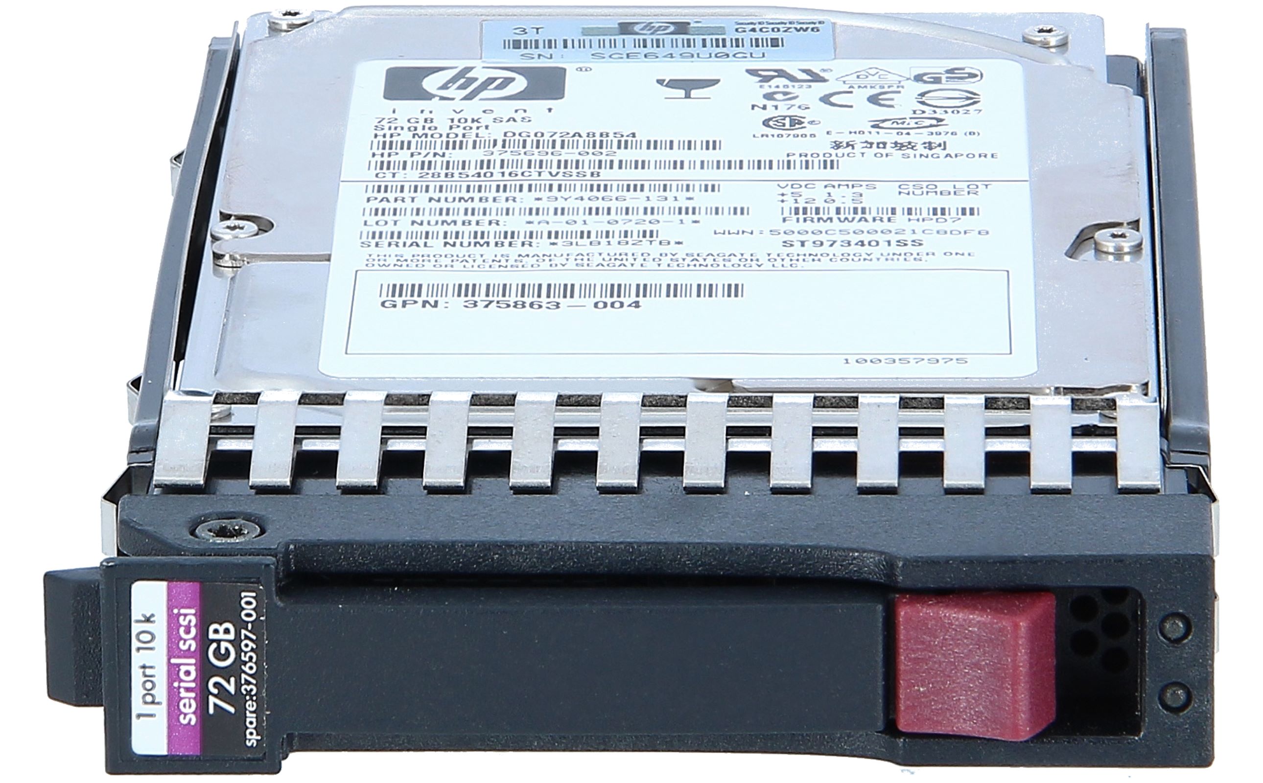 SAS HP 300GB hot-plug SAS HDD Disco duro Serial Attached SCSI 2.5 300 GB 6,35 cm 