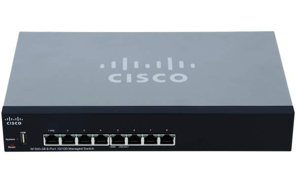 Cisco - SF350-08-K9-EU - Cisco Small Business SF350-08 - Switch - L3 - verwaltet
