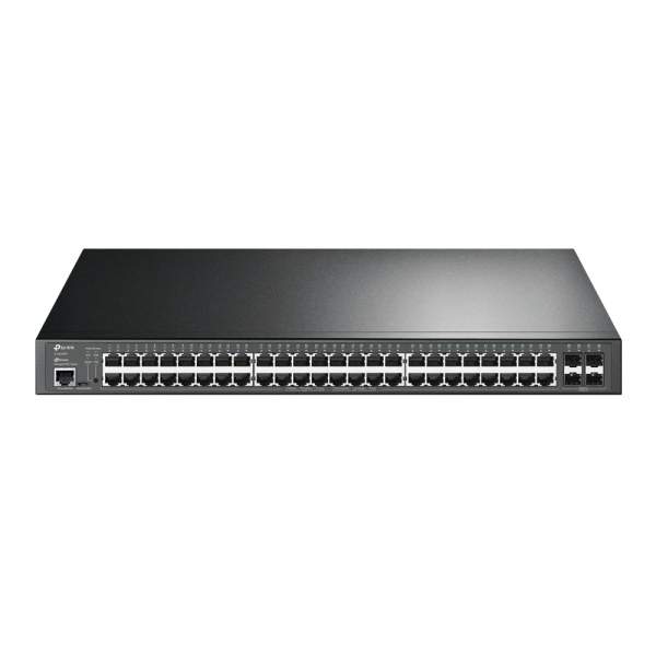 TP-Link - TL-SG3452P - JetStream TL-SG3452P V1 - Switch - Managed - 48 x 10/100/1000 (PoE+) + 4 x Gigabit SFP - rack-mountable - PoE+ (384 W)