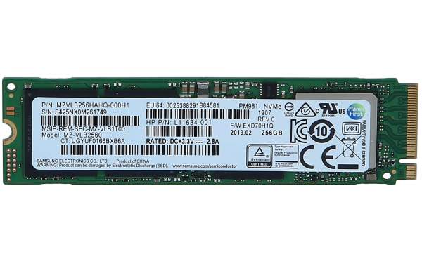 HP - L11634-001 - SSD 256GB M.2 2280 Pm981 Pcie - Solid State Disk - NVMe - SATA
