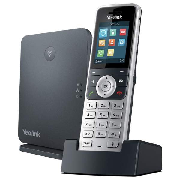 Yealink - W53P - Cordless VoIP phone - DECT - 3-way call capability - SIP - SIP v2 - SRTP - 8 lines
