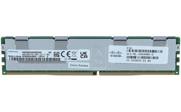 Cisco - UCS-ML-1X644RU-G= - DDR4 LR-DIMM - 64 GB DDR4 2.133 MHz - ECC