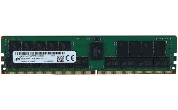 Micron - MTA36ASF4G72PZ-2G6D1 - DDR4 - module - 32 GB - DIMM 288-pin - 2666 MHz / PC4-21300 CL19 - 1.2 V - registered - ECC