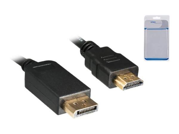 DINIC - DP-HDMI-2 - DisplayPort auf HDMI Kabel 2m Blister
