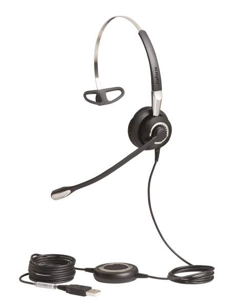 Jabra - 2496-829-309 - BIZ 2400 II USB Mono CC - Headset - on-ear - convertible - kabelgebunden - US