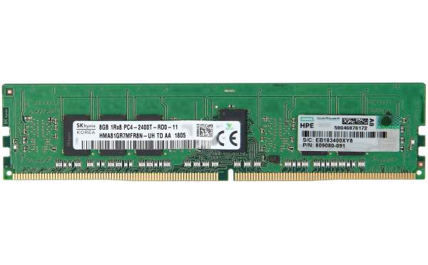 HP - 805347-B21 - HP 8GB (1x8GB) Single Rank x8 DDR4-2400 CAS-17-17-17 Registered Memory Kit