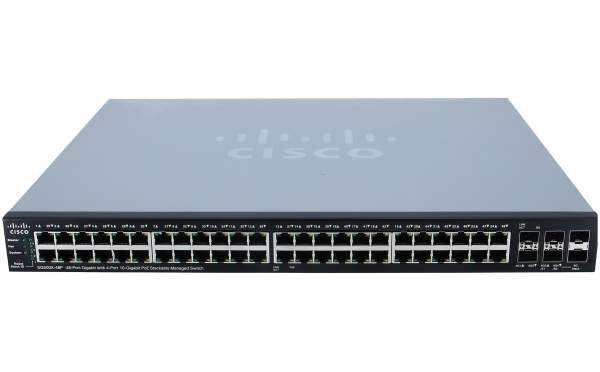 Cisco - SG500X-48P-K9-G5 - Small Business SG500X-48P - Gestito - L2/L3 - Gigabit Ethernet (10/100/1000) - Supporto Power over Ethernet (PoE) - Montaggio rack