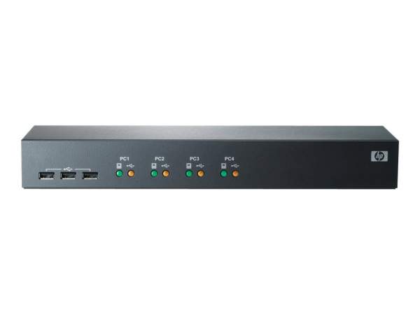 HPE - AF611A - Server Console Switch 1x4 4-Port KVM-Umschalter - PS/2, USB
