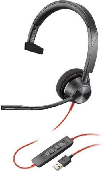 Poly - 213928-01 - Blackwire 3310 - 3300 Series - headset - on-ear - wired - USB