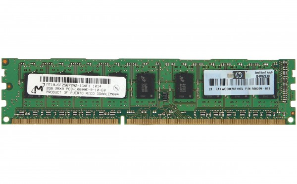 HPE - 501540-001 - HP 2GB 2Rx8 PC3-10600E-9Kit