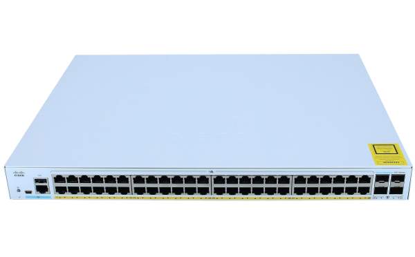 Cisco - CBS250-48P-4G-EU - Business 250 Series - Switch - L3 - smart - 48 x 10/100/1000 (PoE+) + 4 x Gigabit SFP - rack-mountable - PoE+ (370 W)