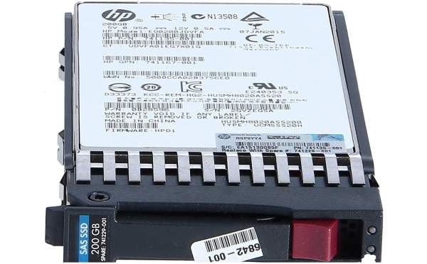 HP - 741148-B21 - HP 200GB 12G SAS High Endurance SFF 2.5-in Enterprise Performance 3yr Wty Soli